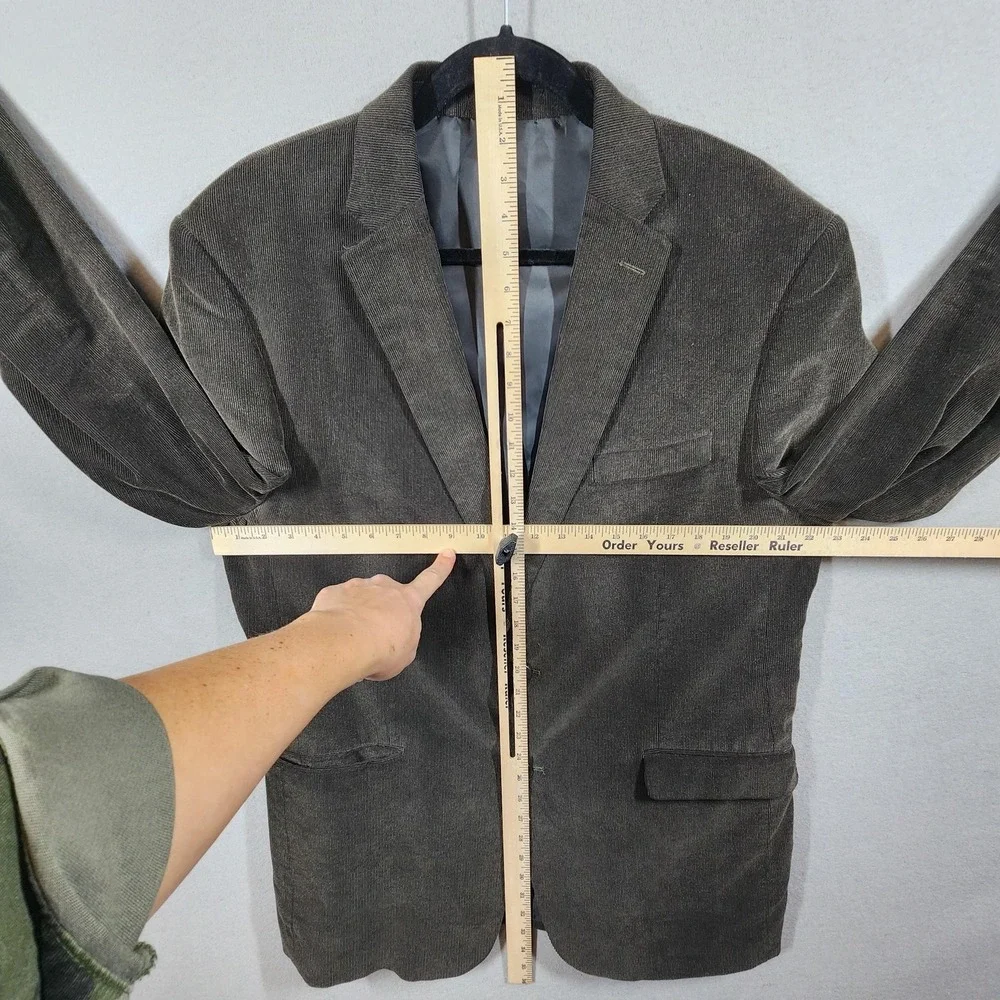 Chaps Blazer Mens Large Brown Corduroy Sport Coat Two‎ Button Notch Lapel Jacket